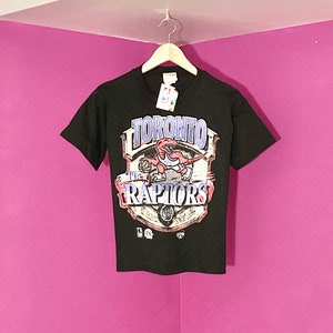 Youth M/M Toronto Raptors NBA Basketball Vintage 90s Deadstock Black T-Shirt