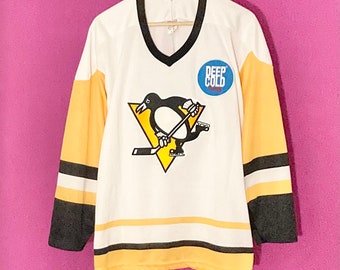 Vintage 90s Pittsburgh Penguins Jaromir Jagr Jersey Starter White Size XL