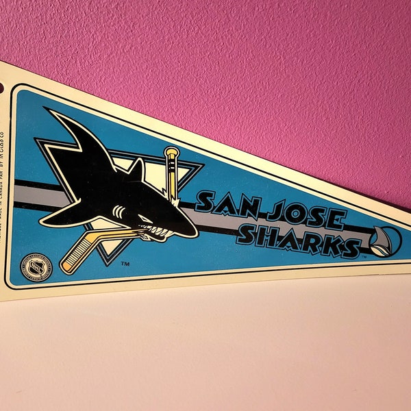 San Jose Sharks Vintage NHL Plastic Sign