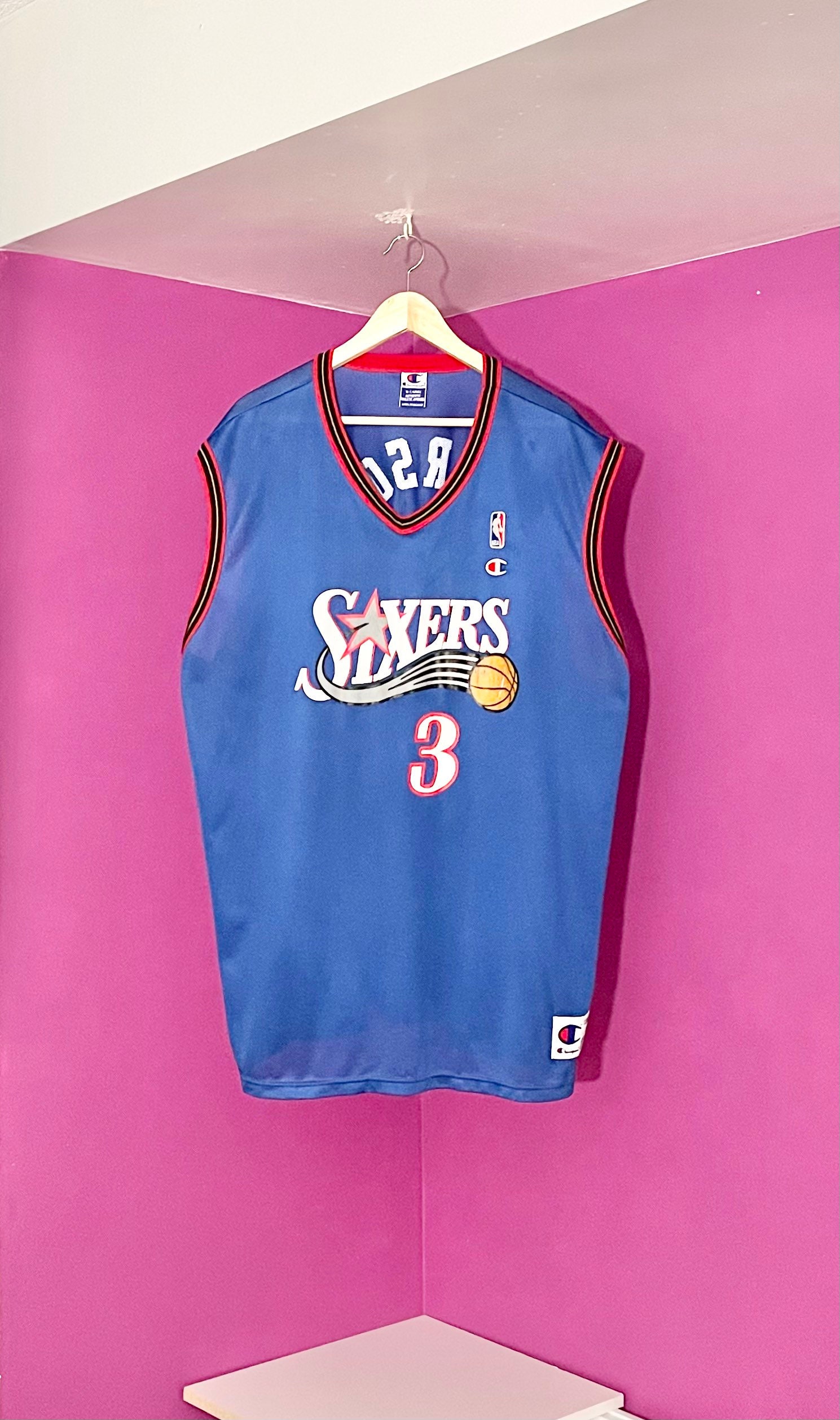 Vintage NBA Philadelphia 76ers Sewn Basketball Jersey Hardwood Classics  Sewn XL