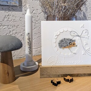 NEU**Grußkarte in Kreuzstich*Kleiner Igel*Klappkarte*handgestickt*Kreuzstichkarte*Geschenkkarte*Grußkarte mit Umschlag*C.Dahlbeck*Herbst