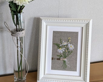 Cross stitch picture *A spring greeting* Spring decoration*hand embroidered*Spring*Dahlbeck*Flower picture*Cross stitch*Mother's Day gift*hand embroidered