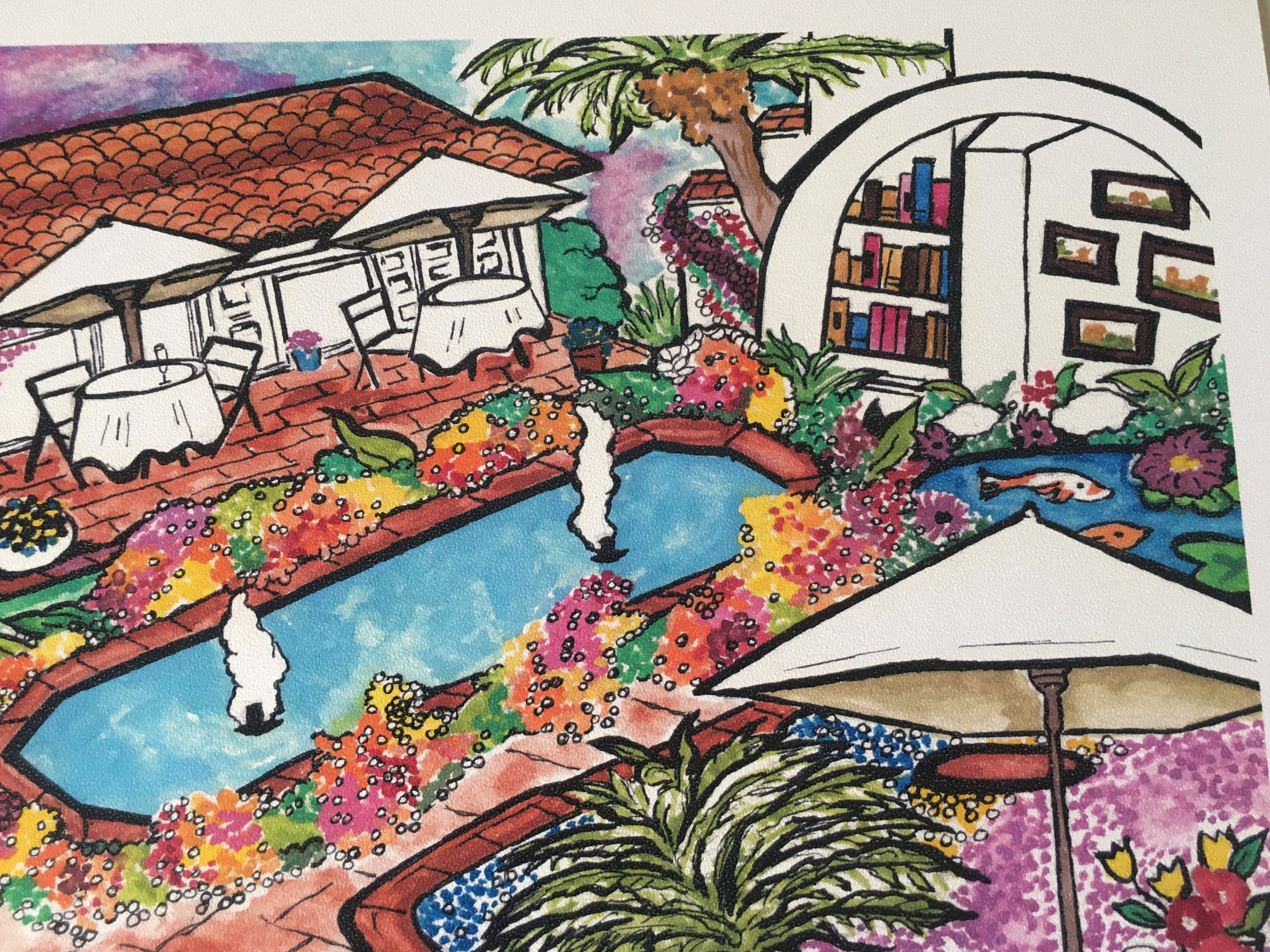 ORANGE County CaliforniaART PrintLIBRARY & GardensDianna Etsy