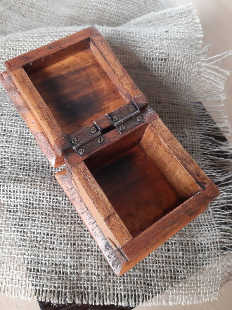 old vintage handcrafted box hand carved decorative box handmade small wooden chest small trinket box jewelry box floral motif wooden box