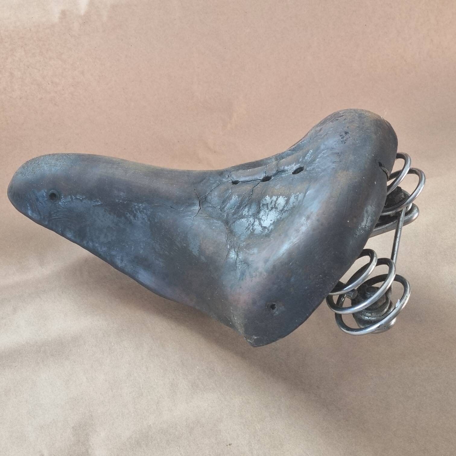 Vintage Rusty Bicycle Seat Romantic Seat Leather Rusty Shabby Etsy