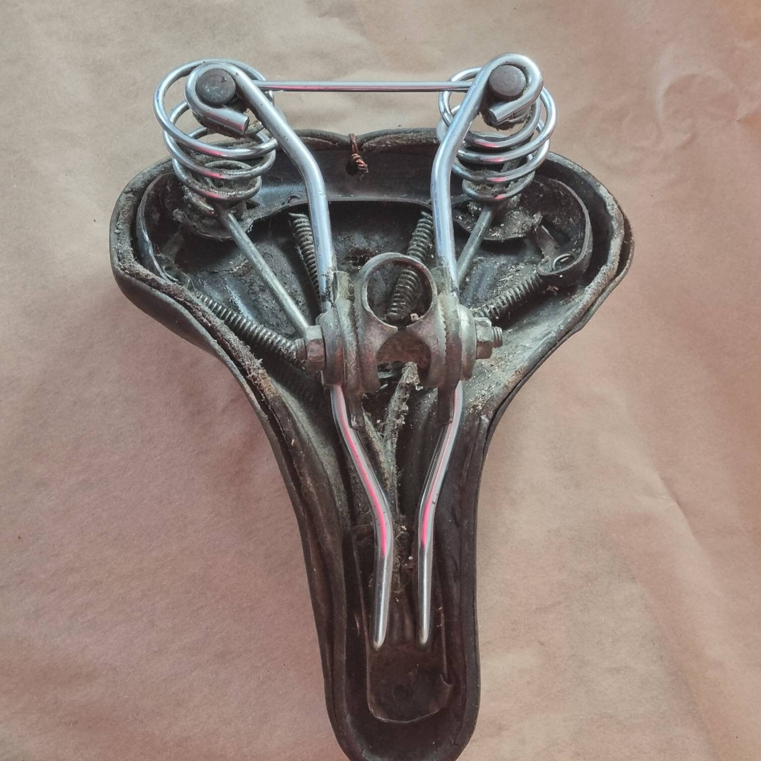 Vintage Rusty Bicycle Seat Romantic Seat Leather Rusty Shabby Etsy