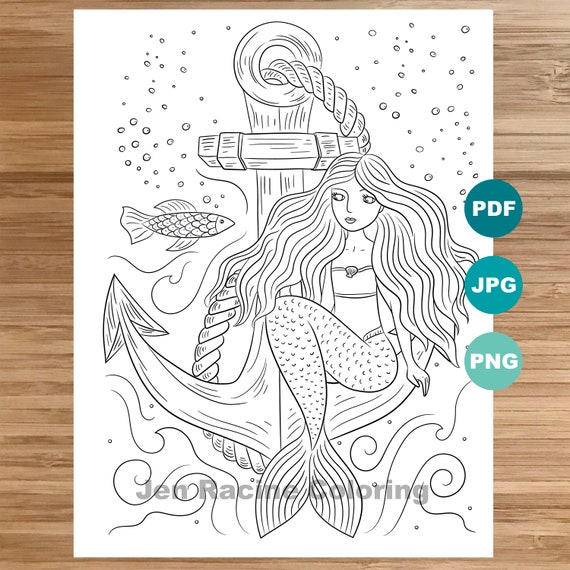 Coloring Book With Stickers: Mermaids