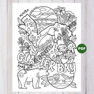 Glacier Bay National Park Coloring Page