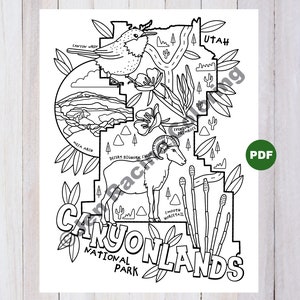 Canyonlands Nationalpark zum Ausmalen