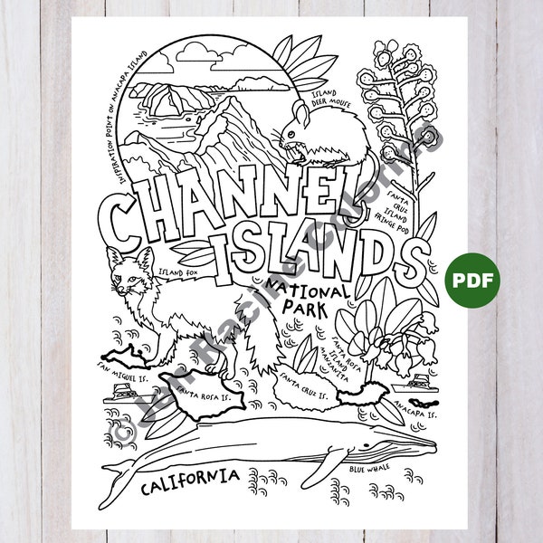Channel Islands National Park Coloring Page