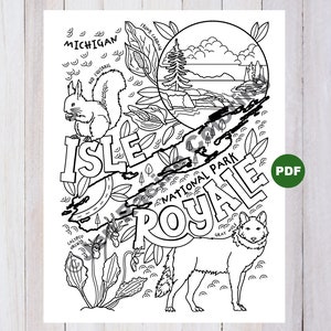 Isle Royale National Park Coloring Page