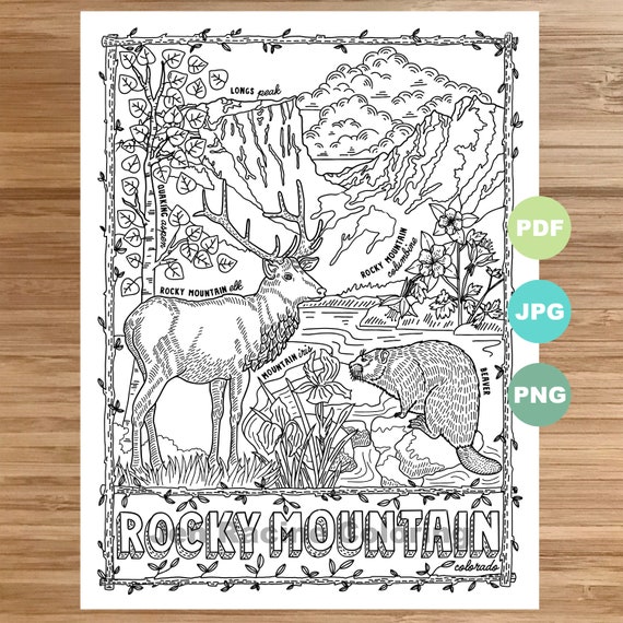 RMNP Adult Coloring Book & Postcards - Rocky Mountain Conservancy