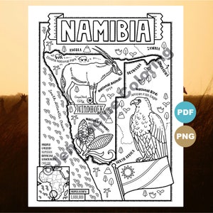 Namibia Malseite, Geographie Afrikas, Malseite zum Ausdrucken