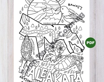 Haleakala National Park Coloring Page