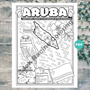 Aruba Malseite, Geographie der Karibik, Malseite zum Ausdrucken
