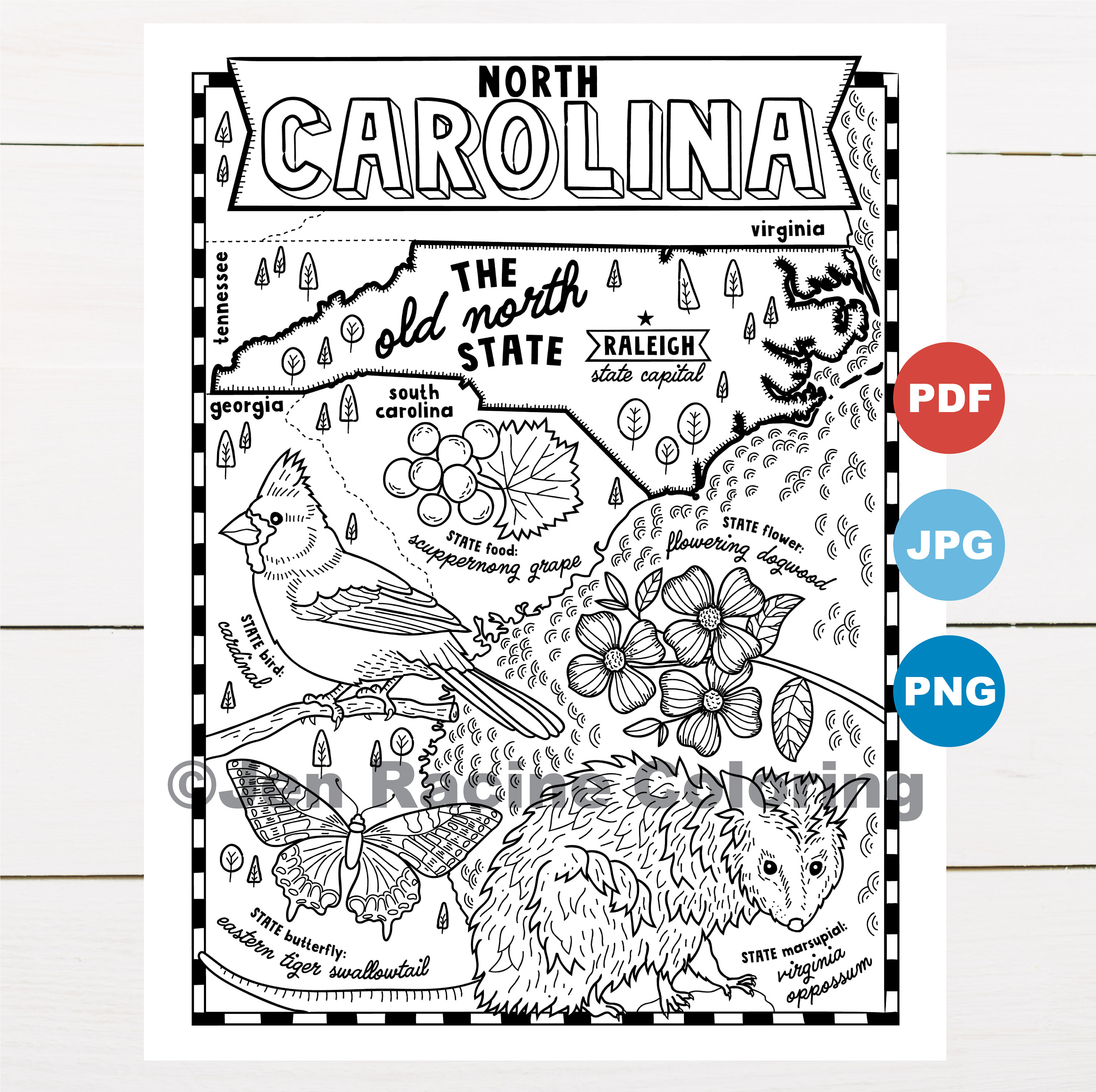 north carolina printables