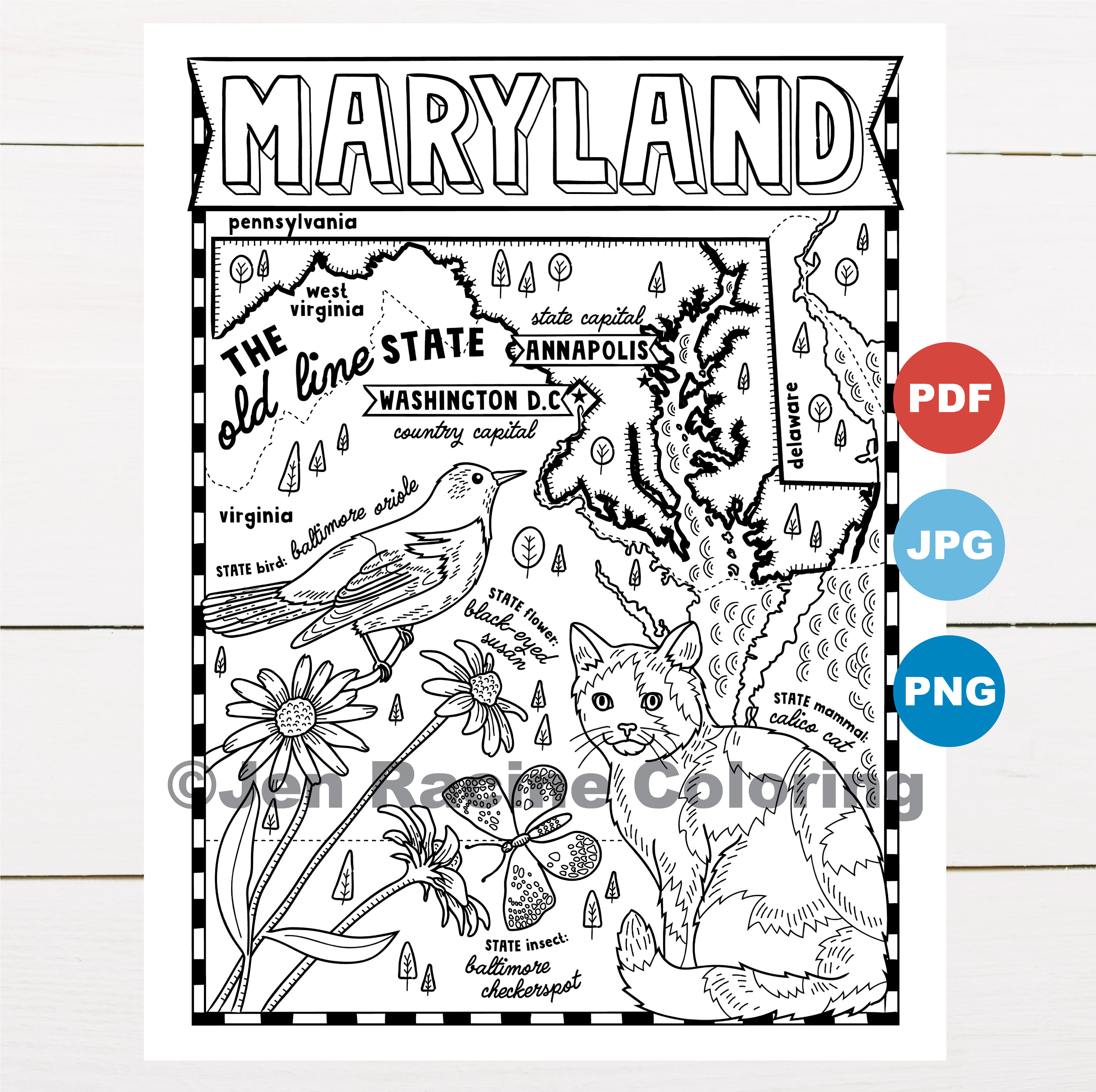 pennsylvania state coloring pages