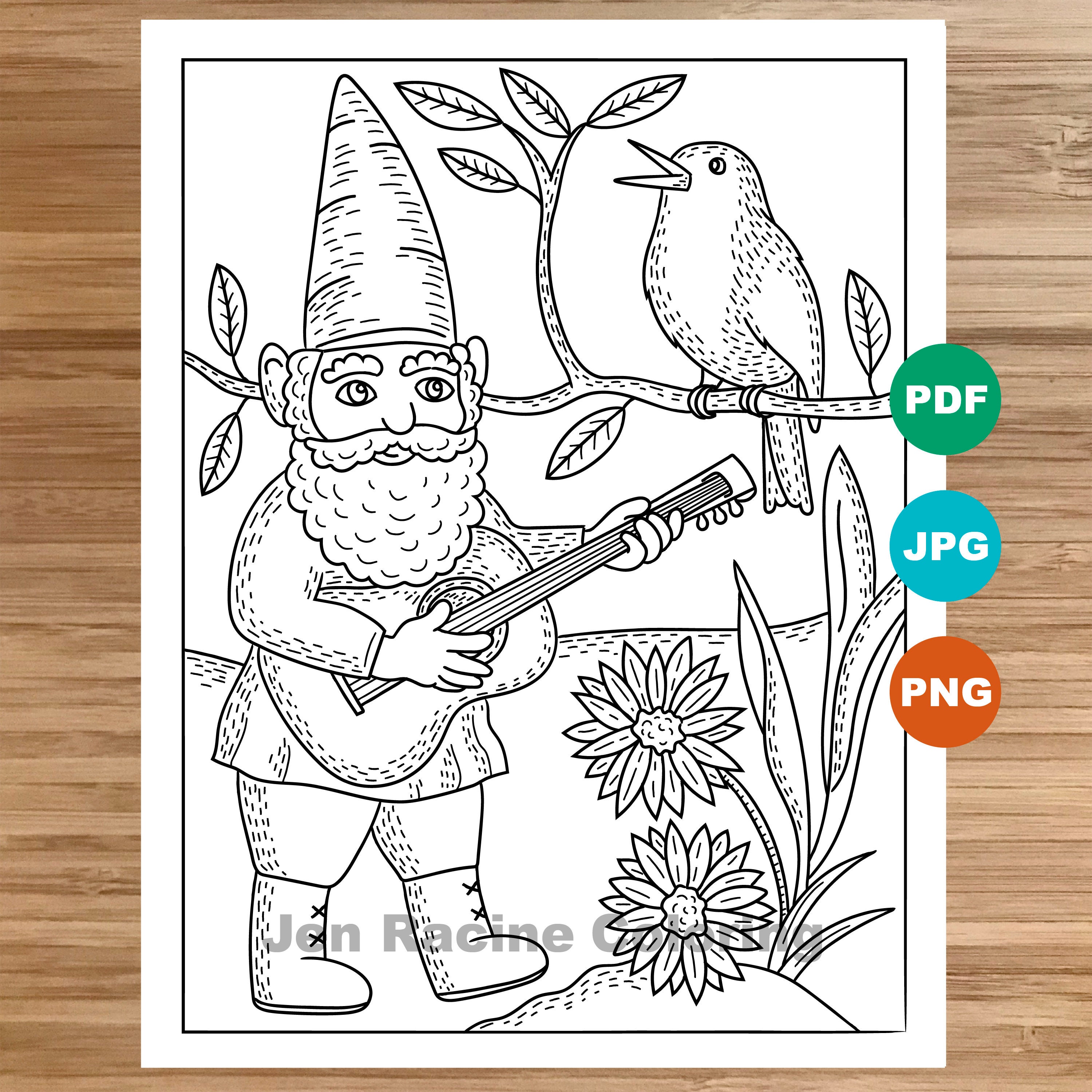 Garden Gnome Coloring Pages Gnome Coloring Page Free Printable Coloring Pages Search Through