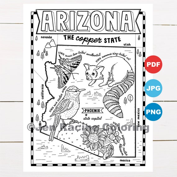 Arizona State Coloring Pages