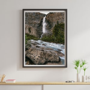 Nature Waterfall Art Print, Mountain Print, Waterfall Photography, PNW Poster, Printable Digital Download, Landscape Print