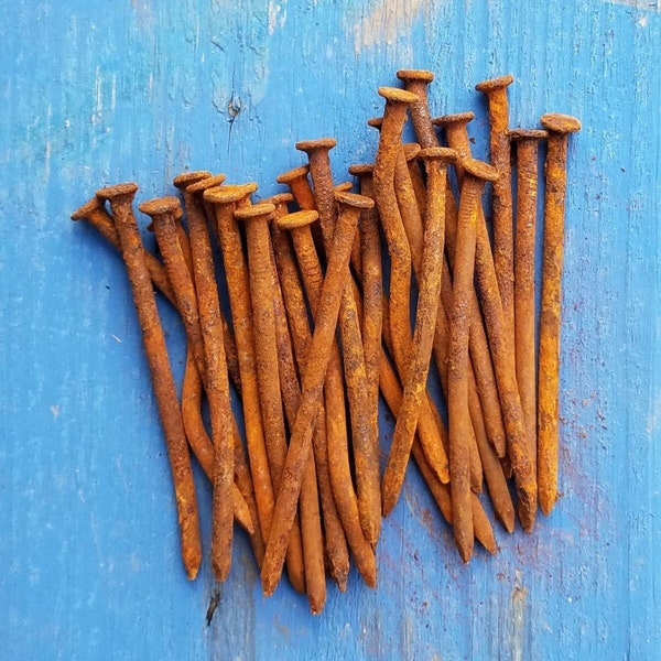 From The Barn Nails! Antique/Vintage/Rusty Nails pulled from Barns that we Rescue/Set of 60 Nails/Great For Art Projects/Nails/Art Supplies