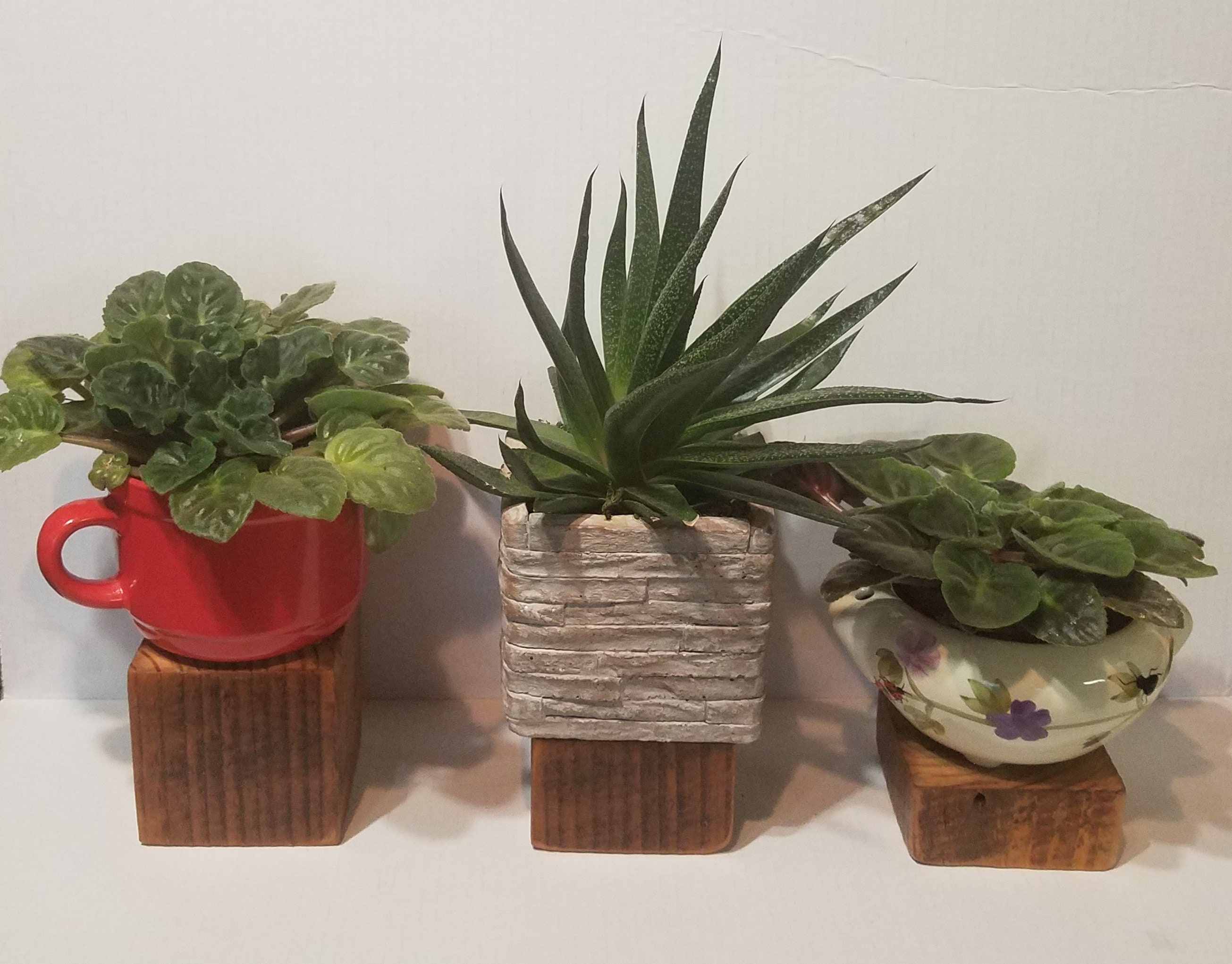 Barn Wood Block Plant Stands 3/Barn Wood Candle Stand/Barn Etsy