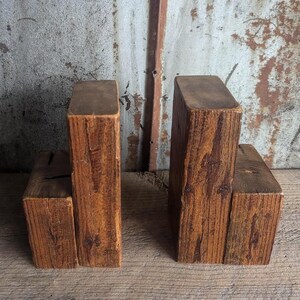 Rustic Hand-crafted Barn Wood Bookends/80 YO Authentic Barn Wood ...
