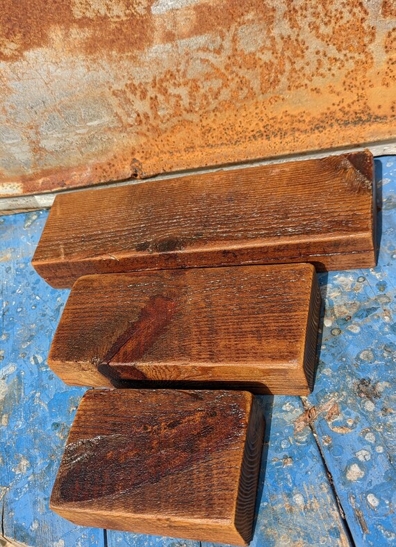 Bundle of Reclaimed Wood Planks for Crafts Rustic Shelves Reclaimed Wood  Board Cedar Wood Planks 2 Boards 3 