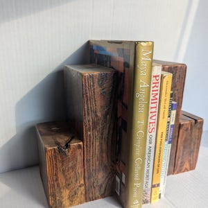 Rustic Hand-crafted Barn Wood Bookends/80 YO Authentic Barn Wood ...