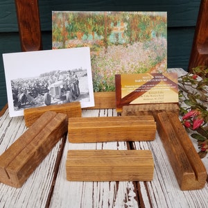 Foto, Tischkarte, Grußkarte, Postkartenhalter (3 Zoll / 4 Zoll / 5 Zoll) Gerettetes Scheunenholz (4er-Set)
