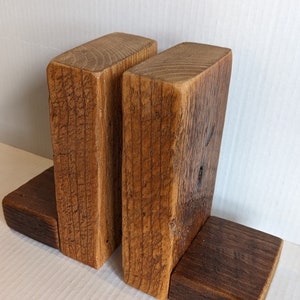 Simply Rustic Barn Wood Bookends Crafted from Rescued Barn Wood/Rustic & Simple Bookends /80 Years Barn Wood /Approx. 10 x 5 x 4 image 2