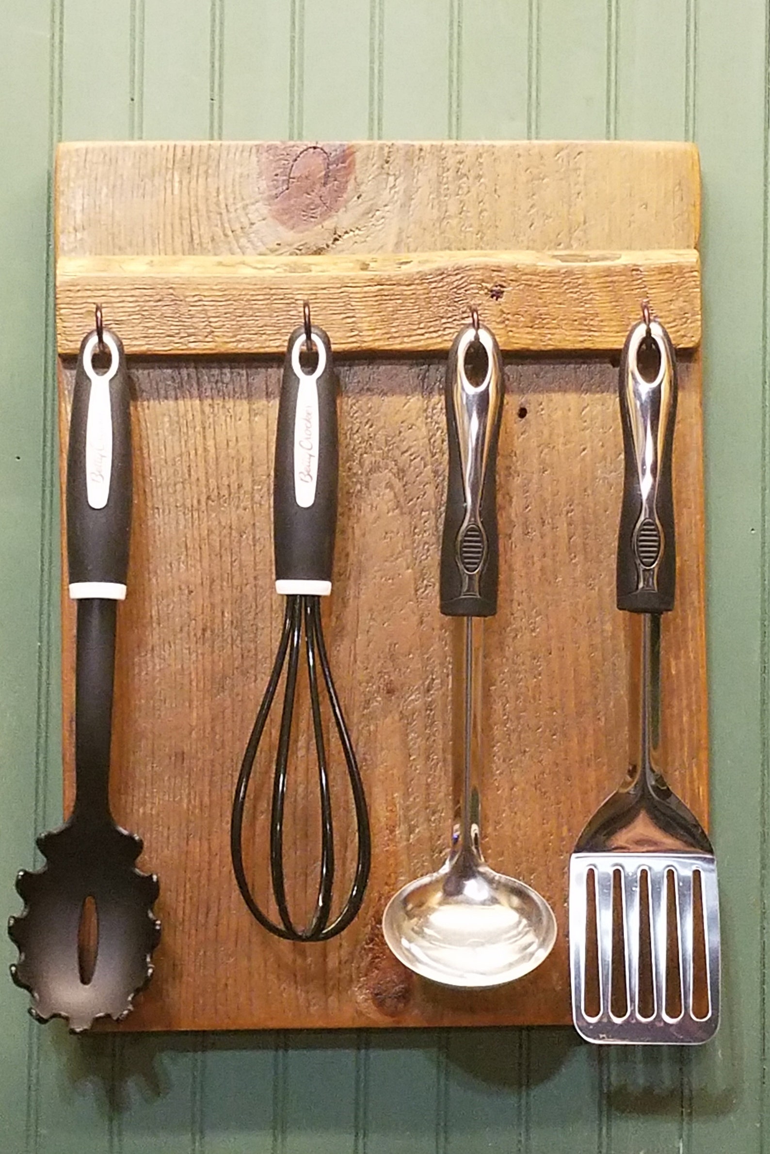 Beautiful Barn Wood Kitchen Utensil Rack/4 Utensil Etsy