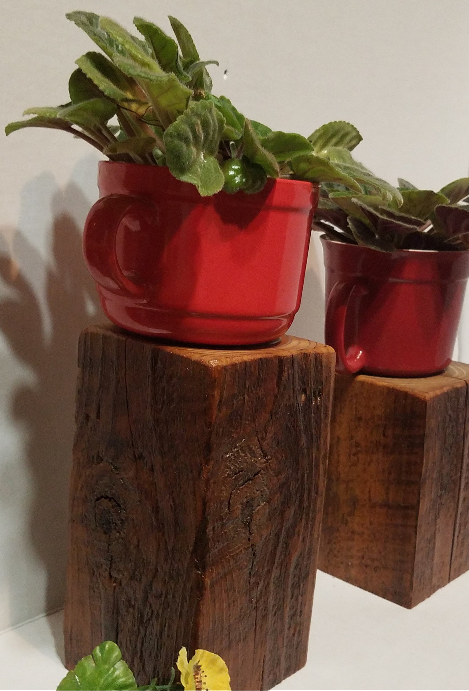 Barn Wood Block Plant Stand/Barn Wood Candle Holder/ Barn Wood Etsy