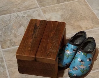Barn Wood Step Stool/Authentic Barn Wood Repurposed into a Step Stool/So Cute It Can Be  Used as a Counter Shelf or Plant Stand/11 x 8 x 6