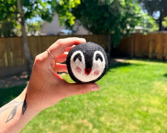 Organic Wool Dryer Balls--Pretty Penguin