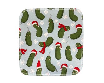 Reusable Paper Towels--24 count--Holiday Pickle Party--Porter Lee&#39;s