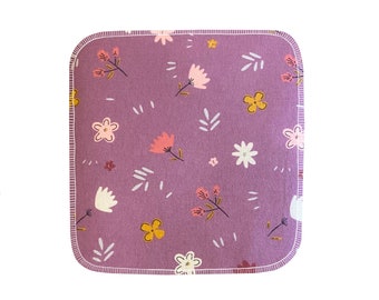 Reusable Paper Towels--24 count--Florals On Purple--Porter Lee's