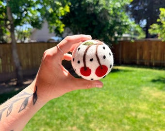 Organic Wool Dryer Balls--Cutie Cherries