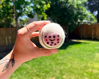 Organic Wool Dryer Balls--Whimsical Watermelon