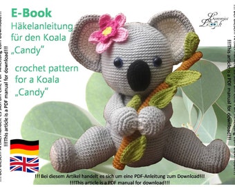 Koala girl “Candy” – crochet pattern in PDF format to download
