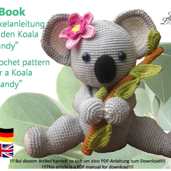 Koala girl « Candy » – patron au crochet au format PDF à télécharger