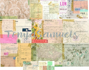 Back In The Day Vintage Collage Digital Papers