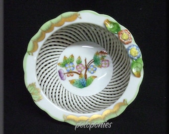 HEREND Open Work Bowl 7376 - Queen Victoria