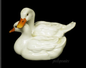 Herend Pair Blue Ducks 11 1/2