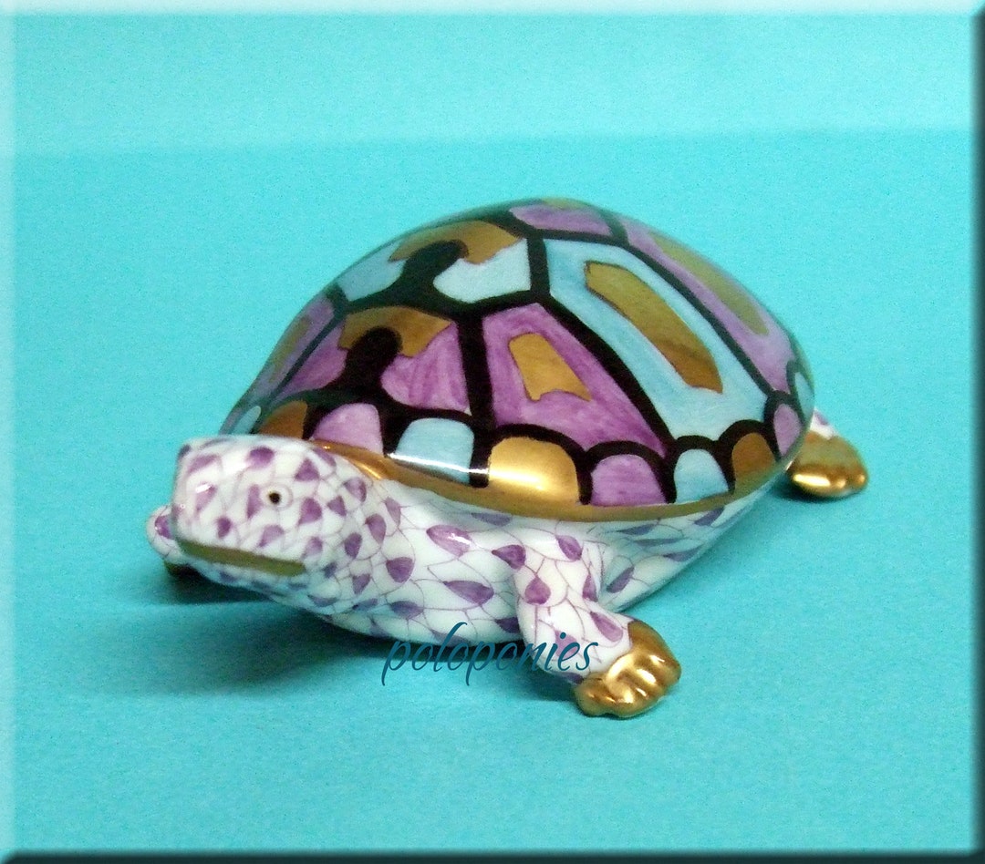 HEREND Turtle 15302 Lavender Meadow Collection Etsy