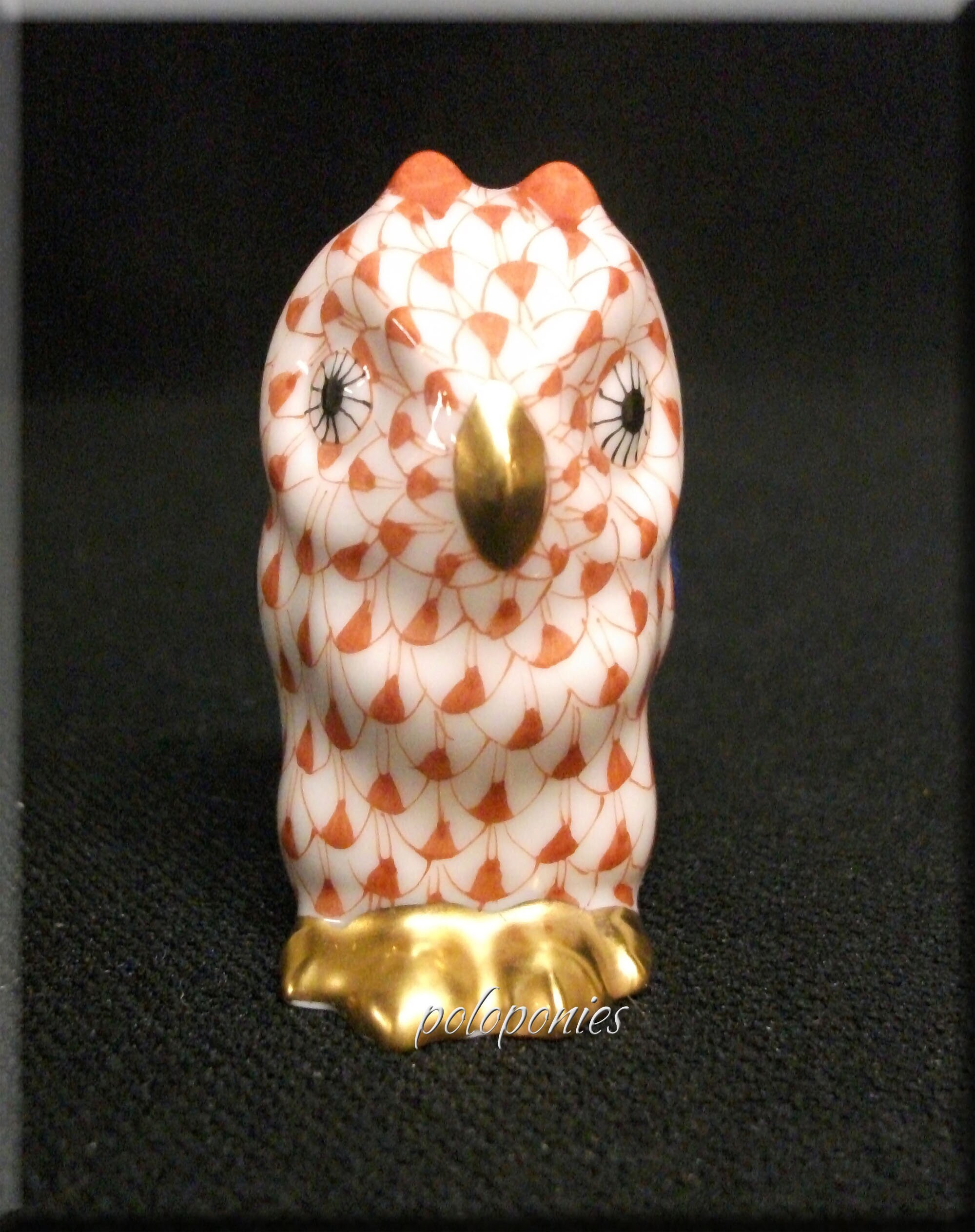 HEREND Owl 5102 Rust Fishnet Aviary Collection - Etsy