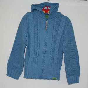 Hooded cardigan 100% cotton image 1