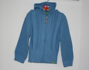 Kapuzenstrickjacke 100% Baumwolle