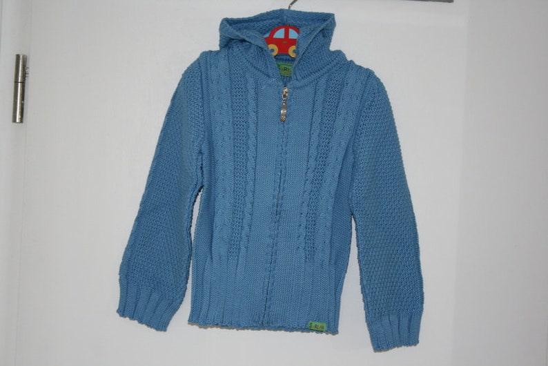 Hooded cardigan 100% cotton image 1