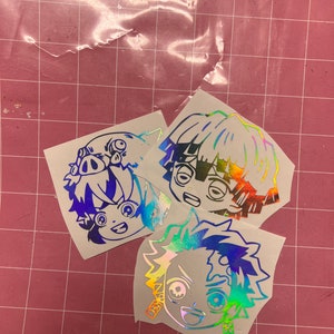 Demon Chibi, anime merch, beast boy, bamboo girl,anime car stickers, slayer, vinyl stickers image 4